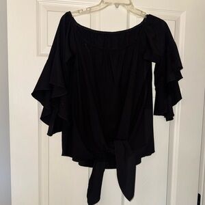 Elegant Black Off-Shoulder Women's Top